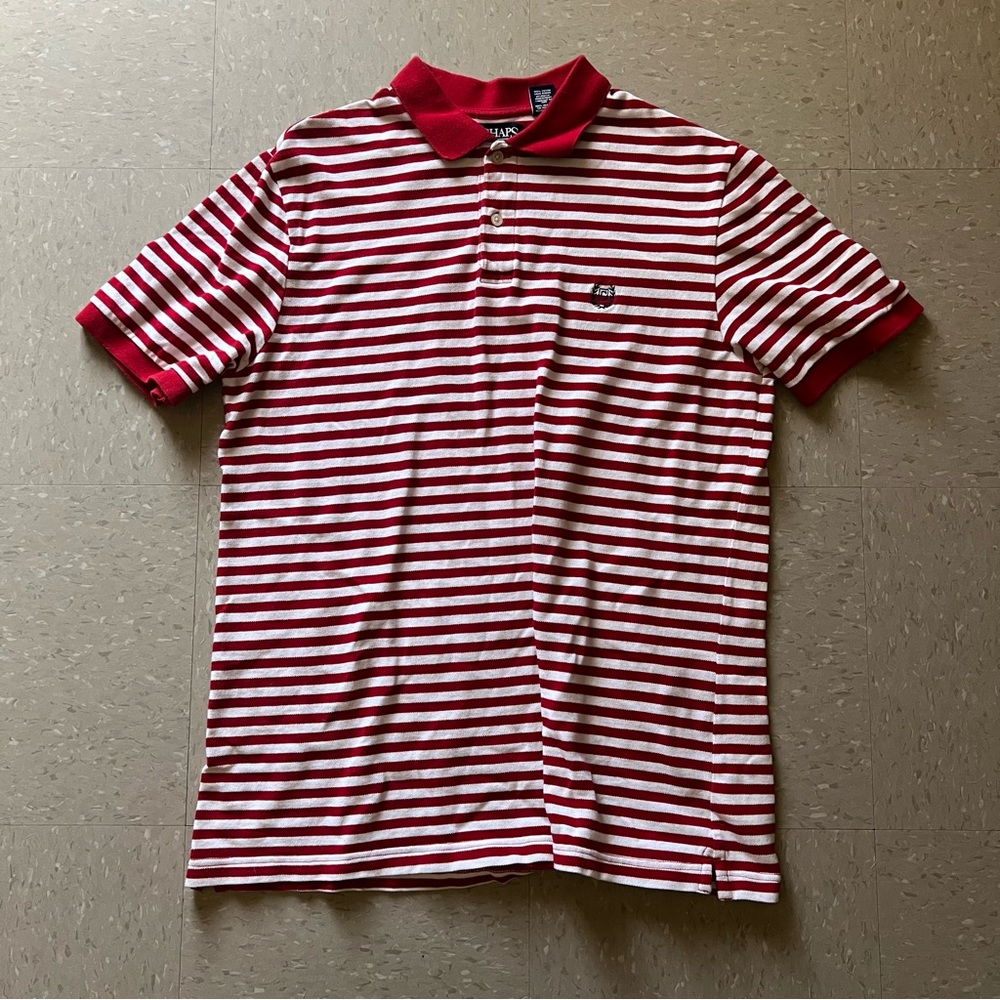White & Red Chaps Unisex Polo